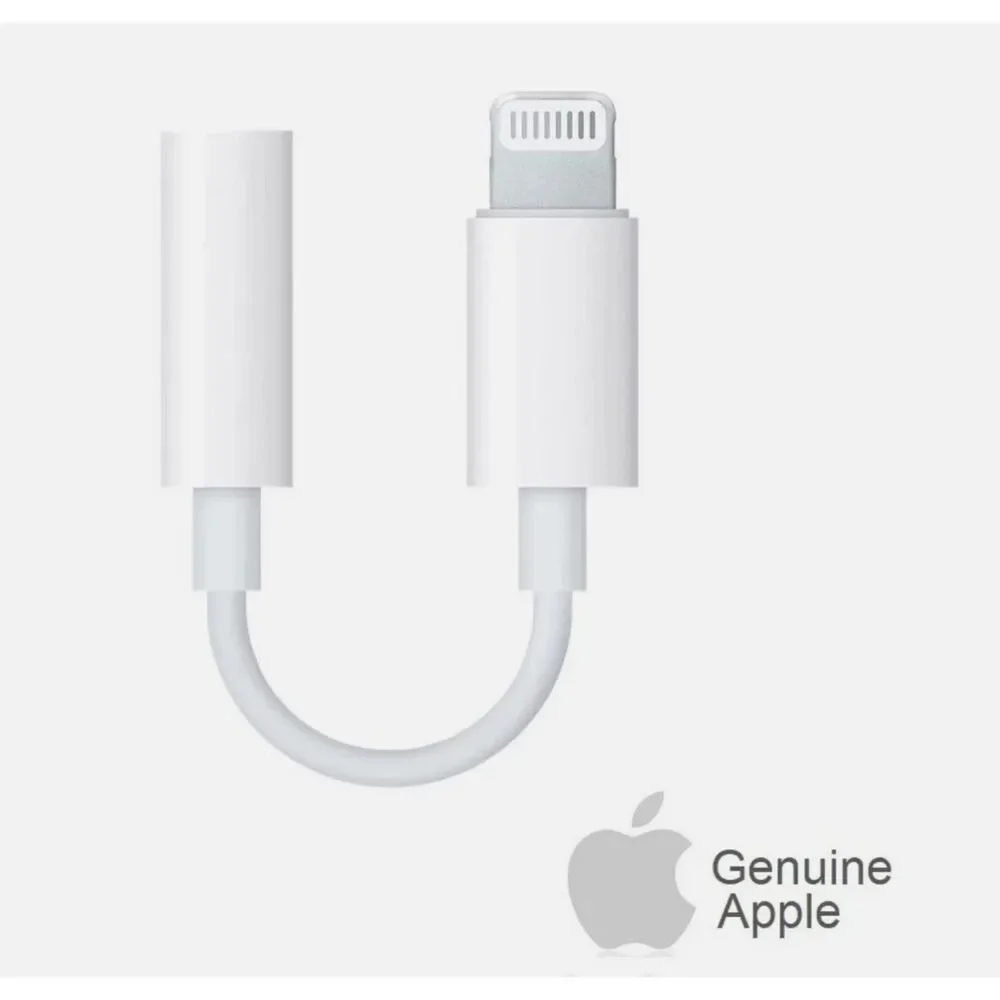 Authentic Apple Lightning Headphone Jack Adapter for iPhone Aux Audio Dongle